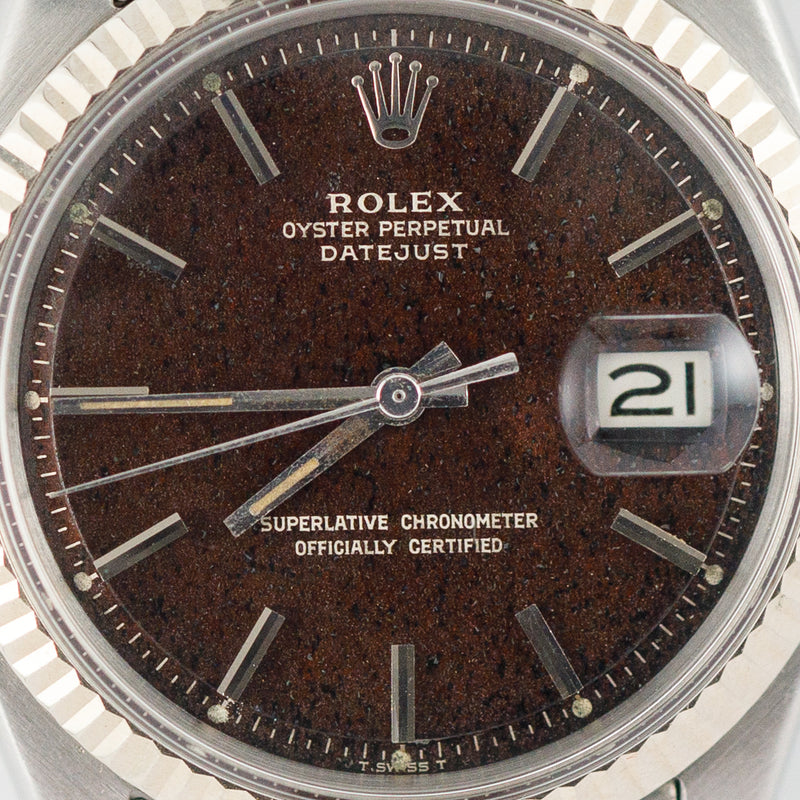 ROLEX DATEJUST Ref.1601 Tropical Black Gilt Dial