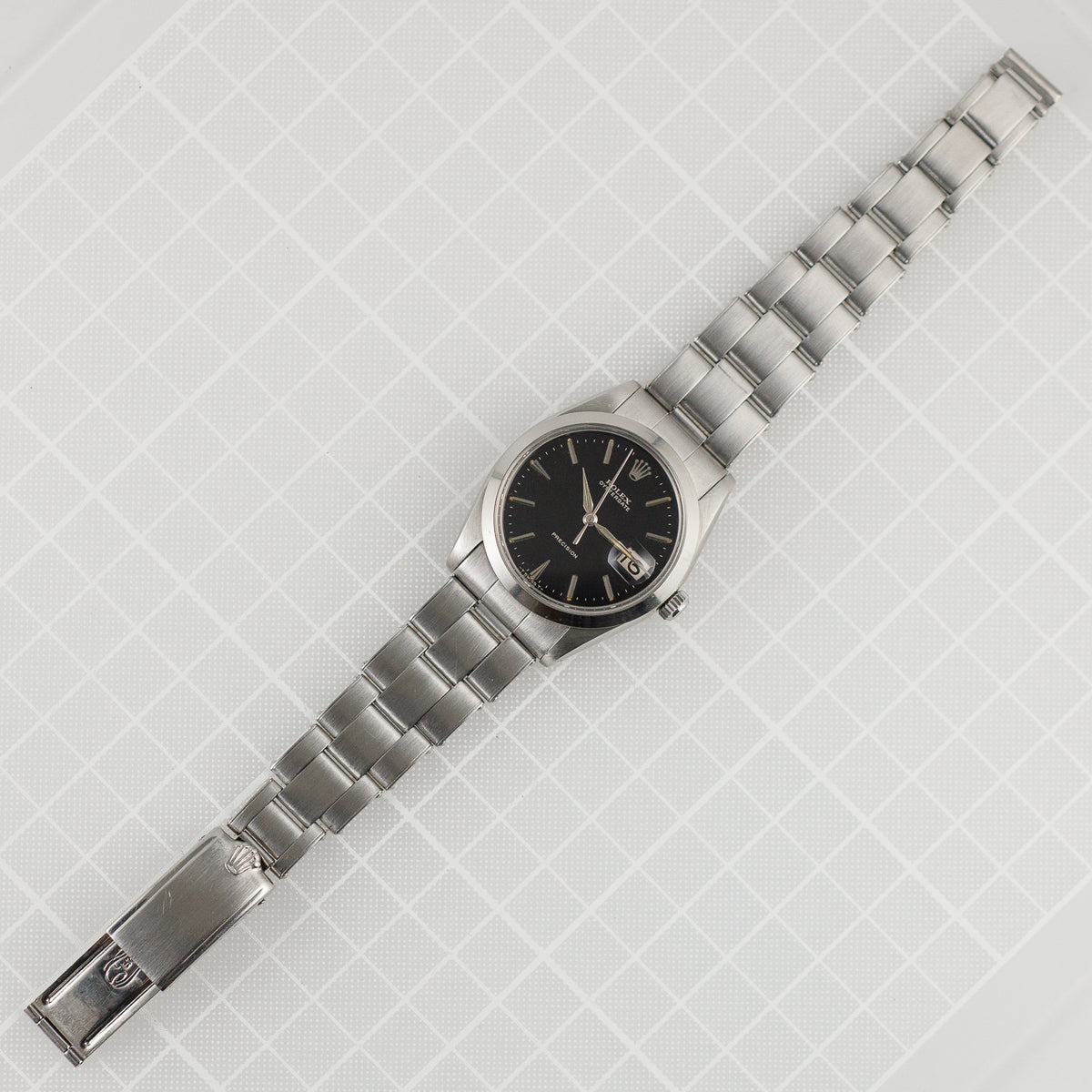 ROLEX OYSTERDATE Ref6694 Black Gilt Dial