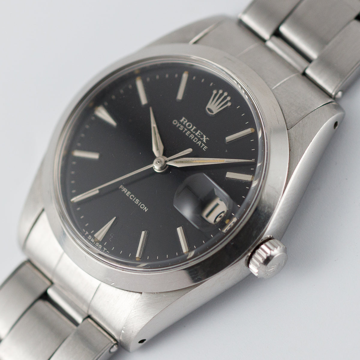 ROLEX OYSTERDATE Ref6694 Black Gilt Dial