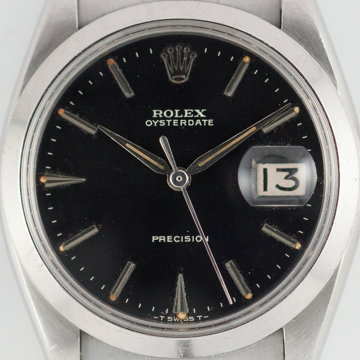 ROLEX OYSTERDATE Ref6694 Black Gilt Dial
