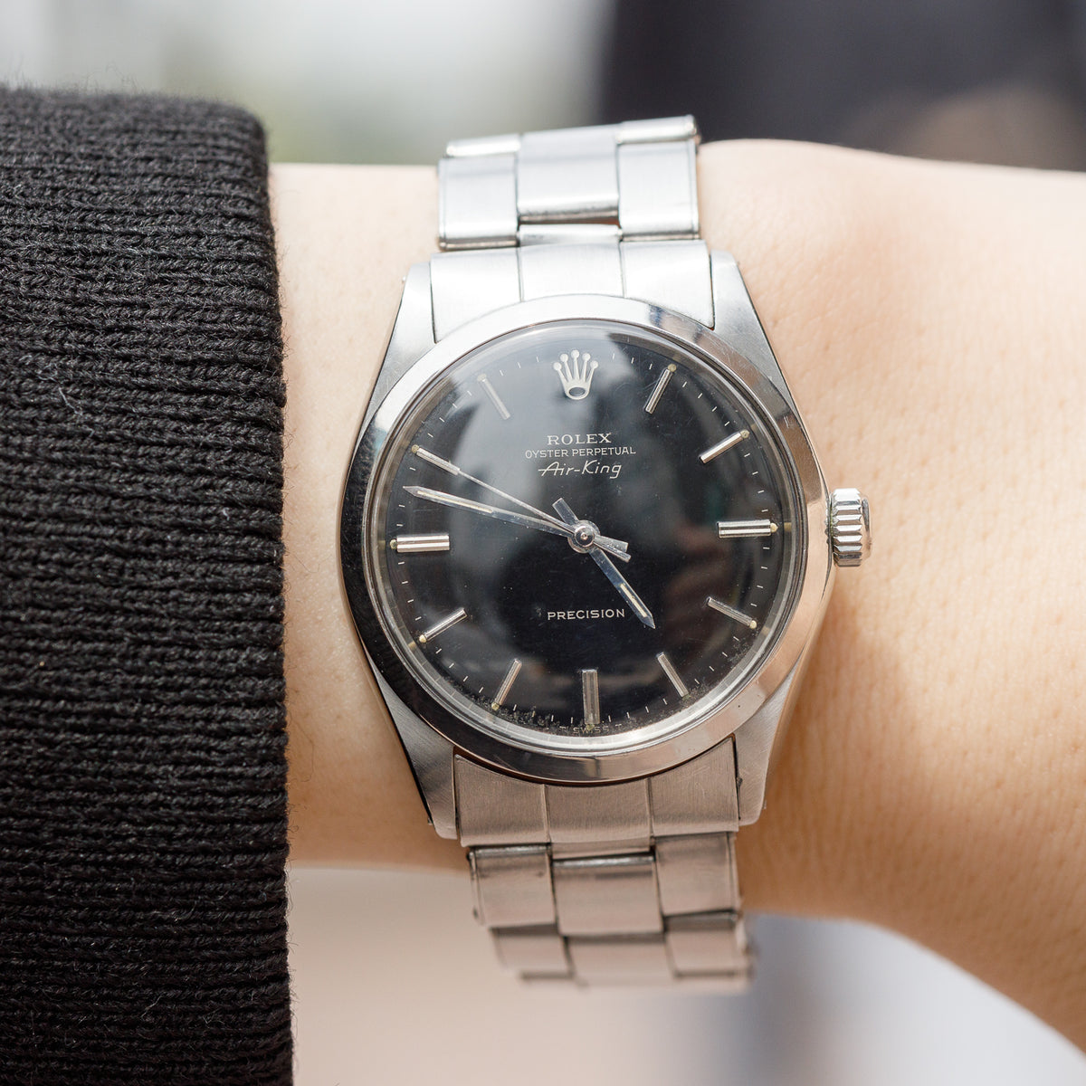 ROLEX Air-King Ref.5500 Glossy Black Glit Dial