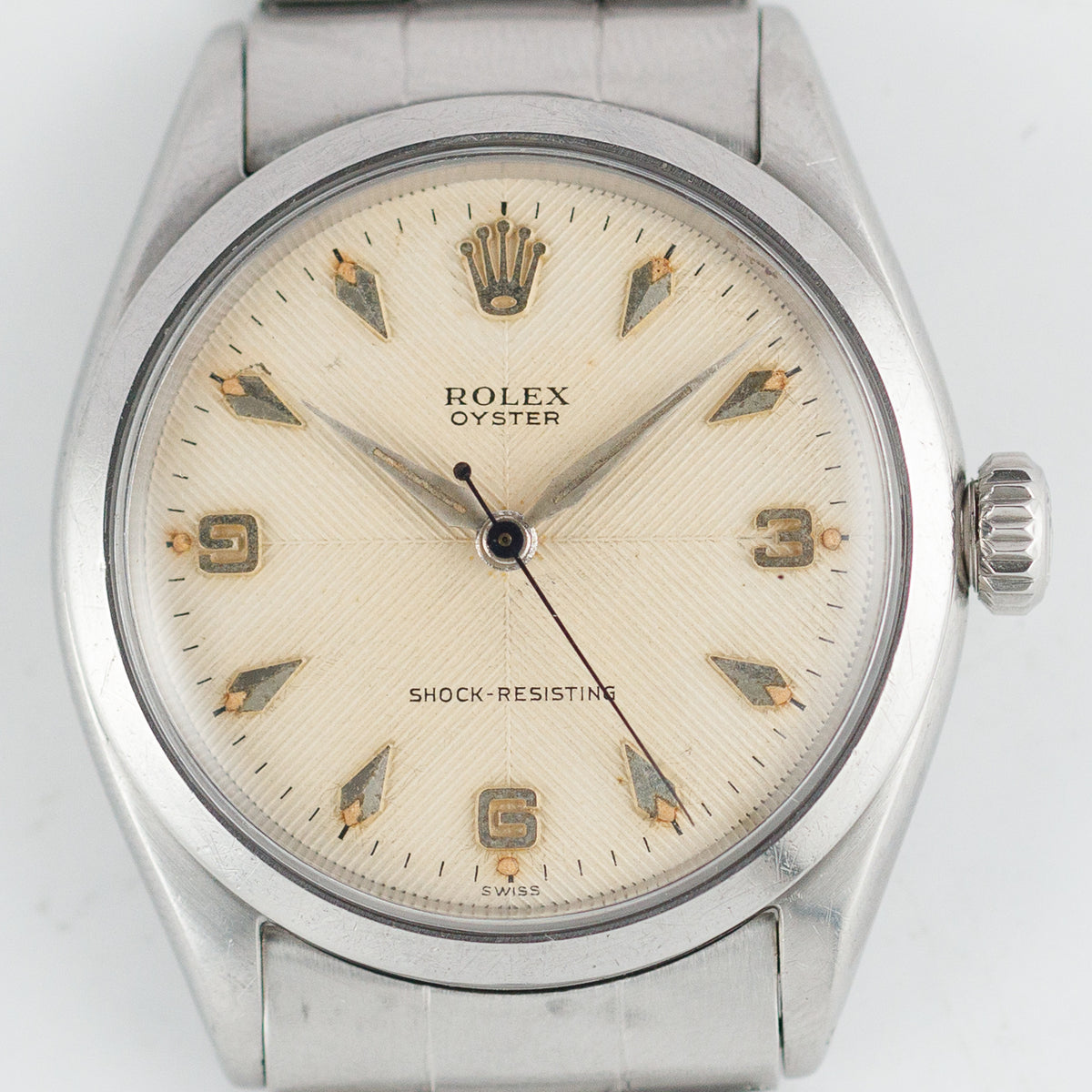ROLEX OYSTER  Ref.6480 Herringbone Dial with Expansion Bracelet