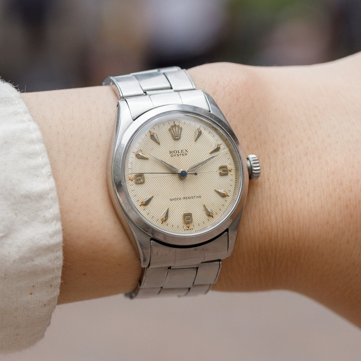 ROLEX OYSTER  Ref.6480 Herringbone Dial with Expansion Bracelet