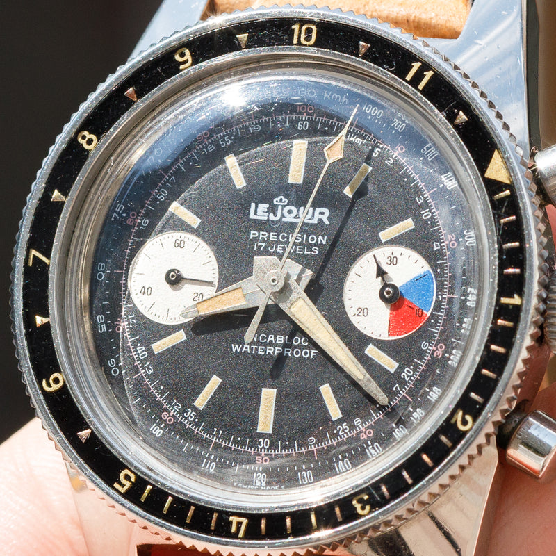 1970年代のスイス製ですLE JOUR ビンテージクロノグラフ時計 - 腕時計 ...