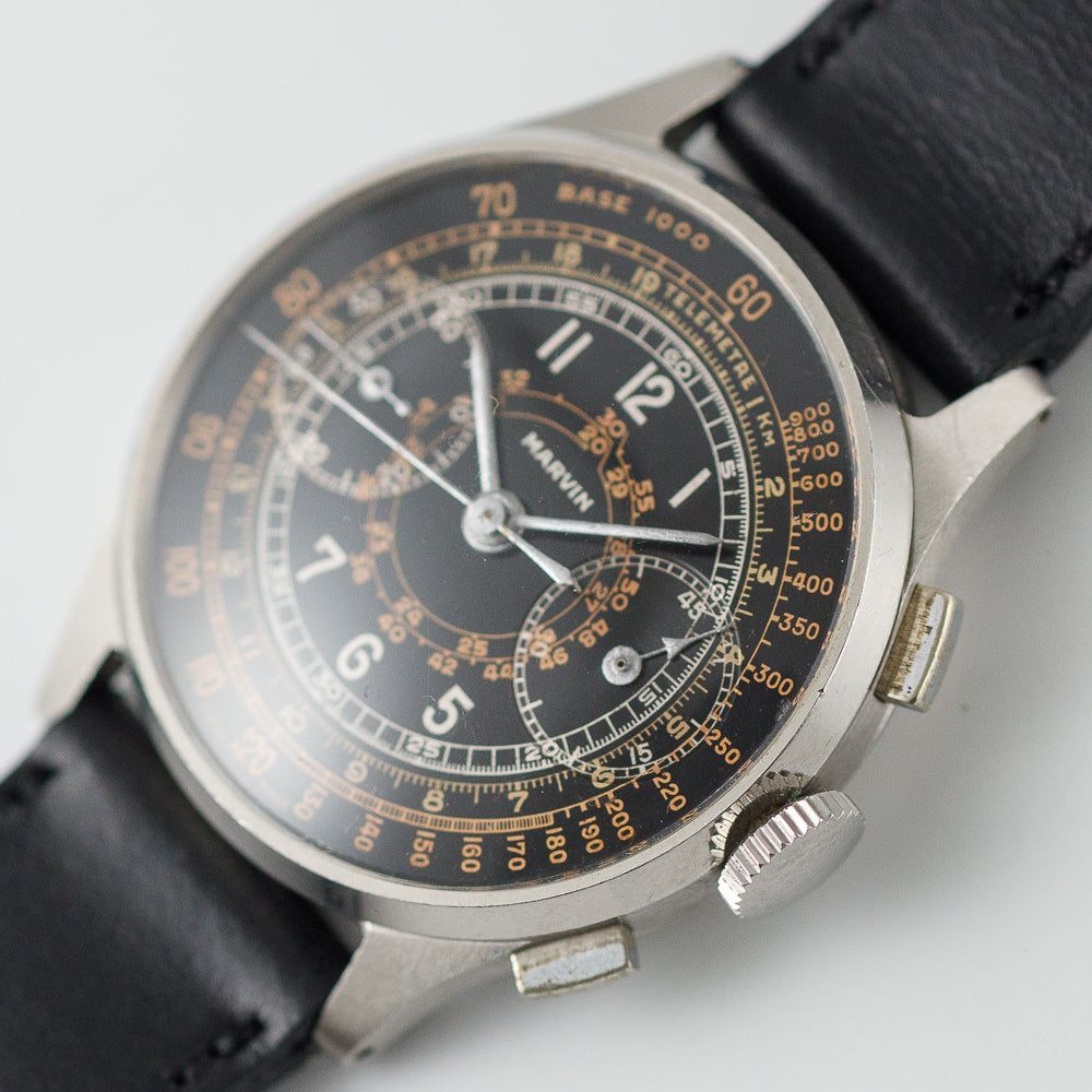 MARVIN Val.22 Chronograph Tricolor Black Gilt Dial