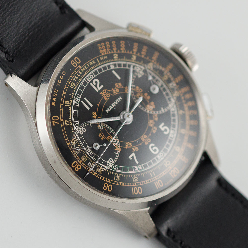 MARVIN Val.22 Chronograph Tricolor Black Gilt Dial