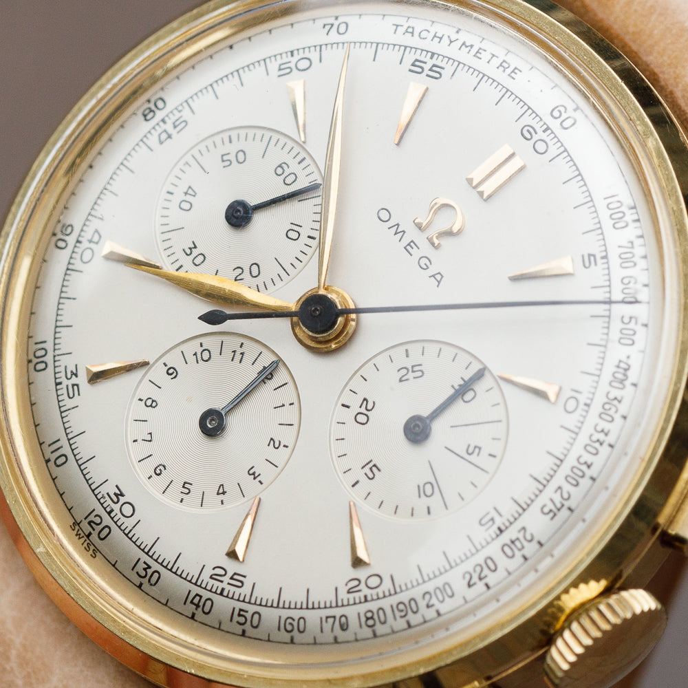 OMEGA 14KYG Chronograph Pre Cal.321