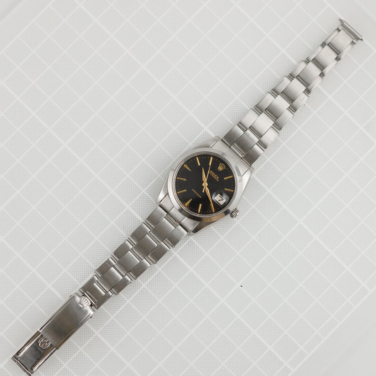 ROLEX OYSTERDATE Re.6694 Black Gilt Dial