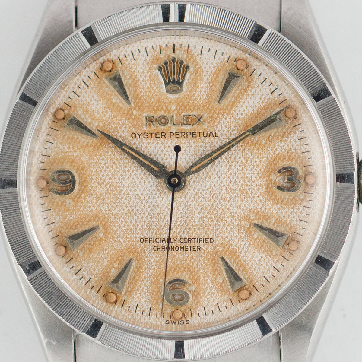 ROLEX Semi Bubble back ref.6303 Earliest Engine-Turned Bezel