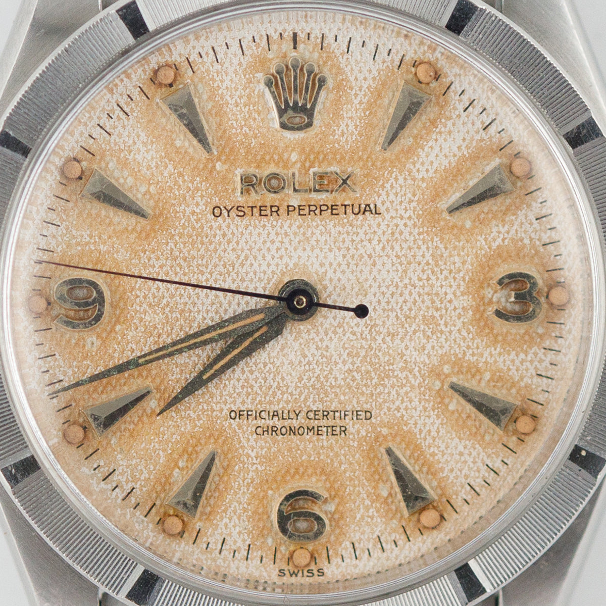 ROLEX Semi Bubble back ref.6303 Earliest Engine-Turned Bezel