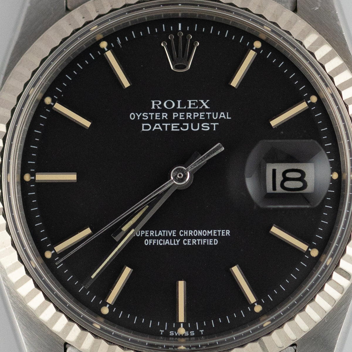 ROLEX DATEJUST Ref.1601 Black Matte Dial