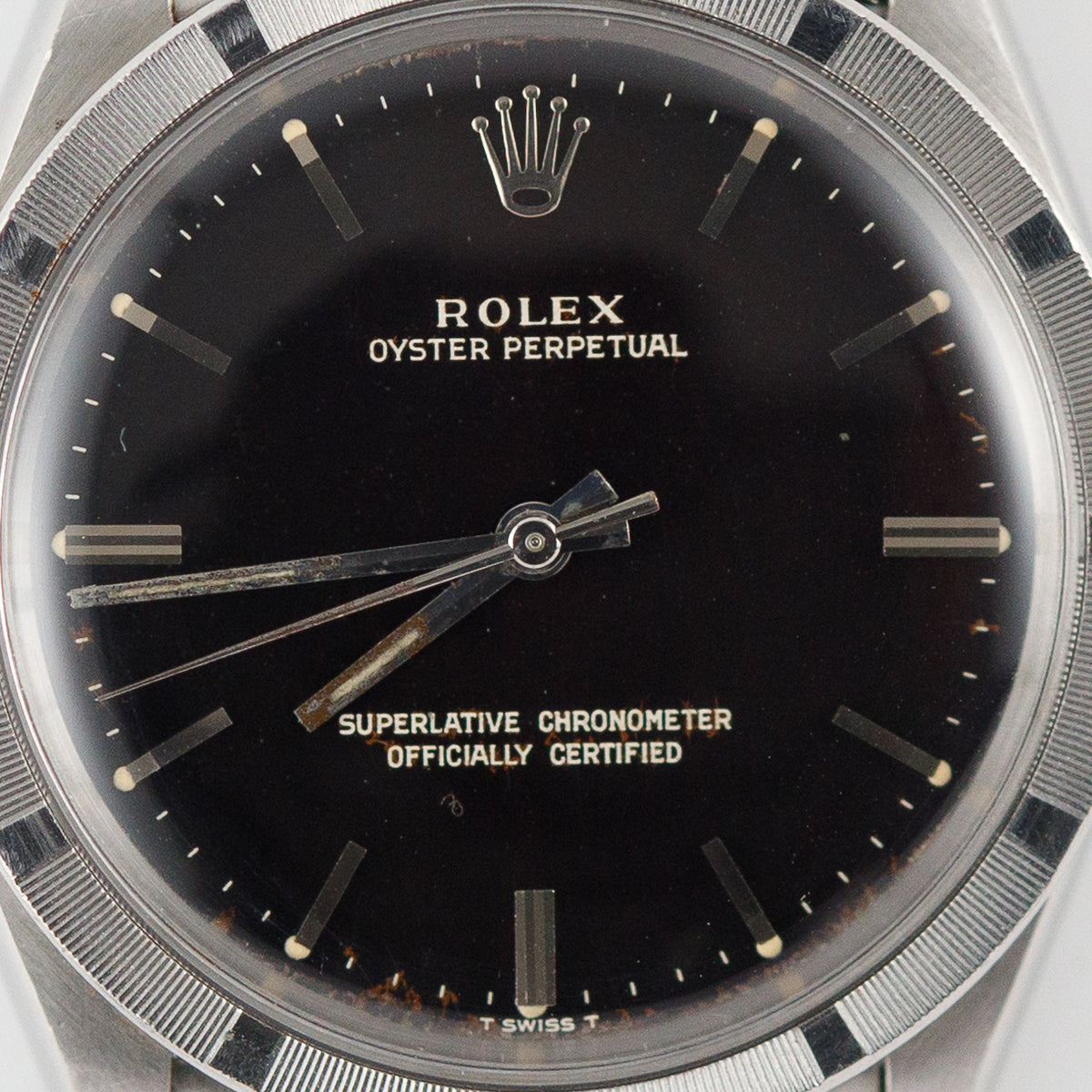 ROLEX OYSTER PERPETUAL Ref.1007 Black Gilt Dial