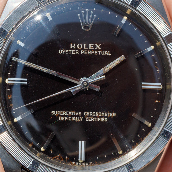 ROLEX OYSTER PERPETUAL Ref.1007 Black Gilt Dial