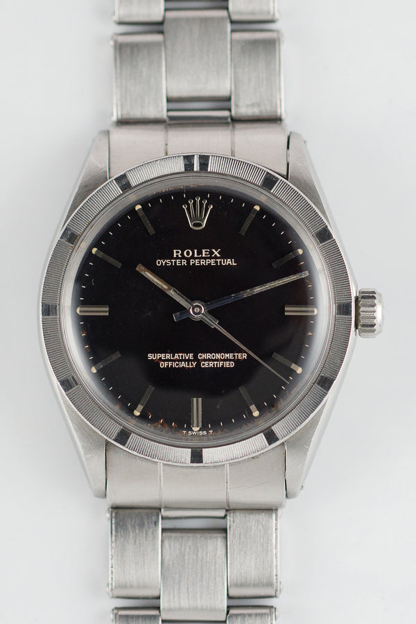 ROLEX OYSTER PERPETUAL Ref.1007 Black Gilt Dial