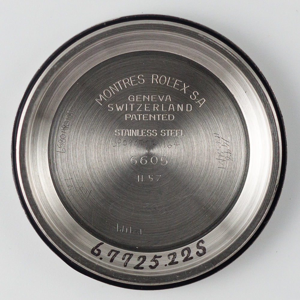 ROLEX DATEJUST Ref.6605 Black Gilt Dial – TIMEANAGRAM