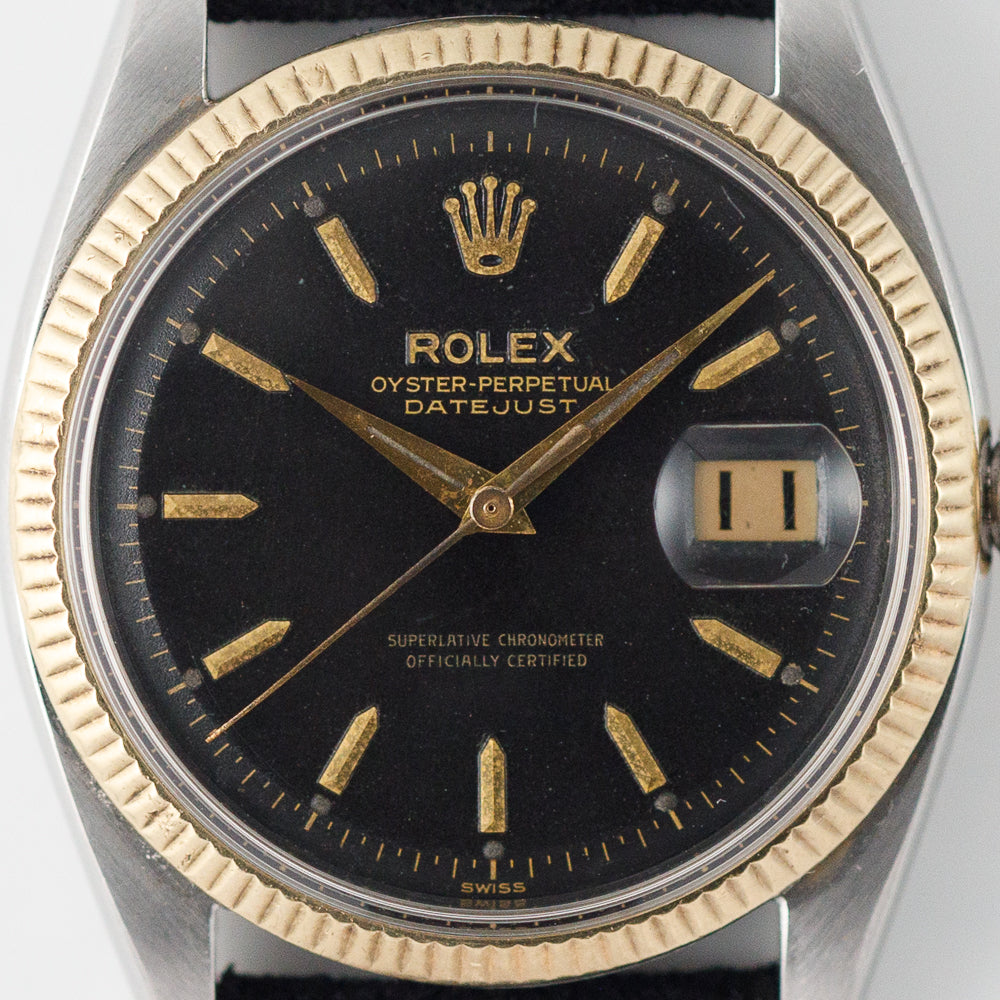 ROLEX DATEJUST Ref.6605 Black Gilt Dial