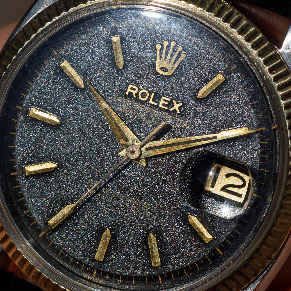 ROLEX DATEJUST Ref.6605 Black Gilt Dial