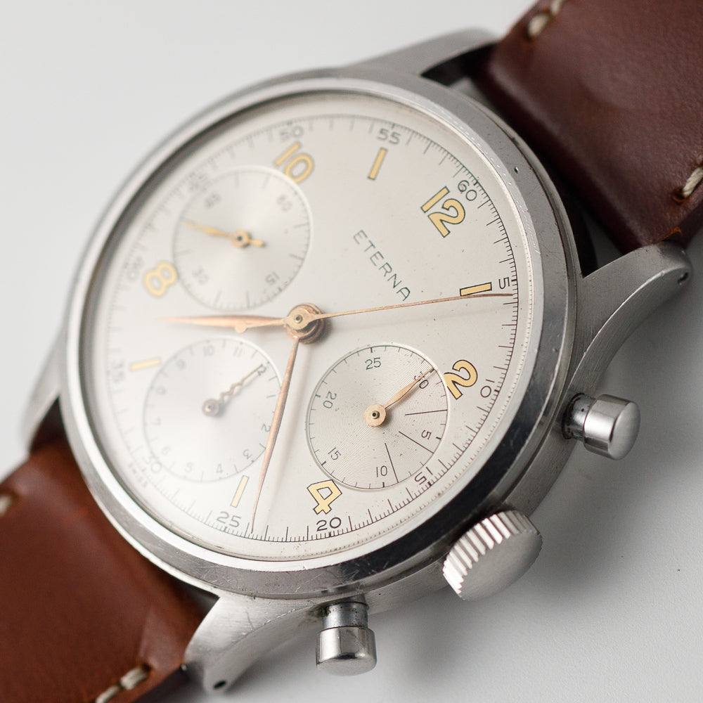 ETERNA Valjoux 71 Round Pusher Screw Back
