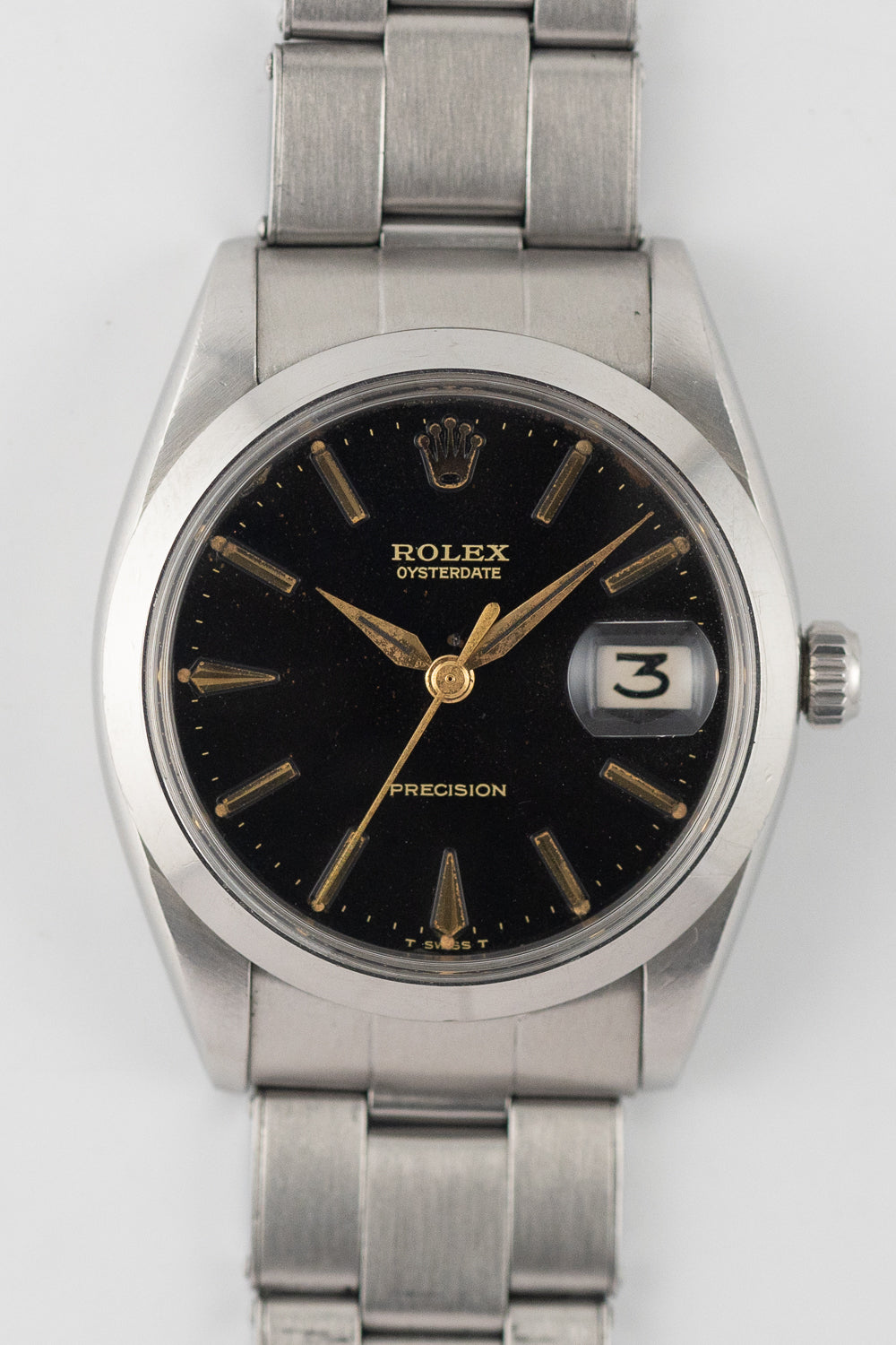 ROLEX OYSTERDATE Re.6694 Black Gilt Dial