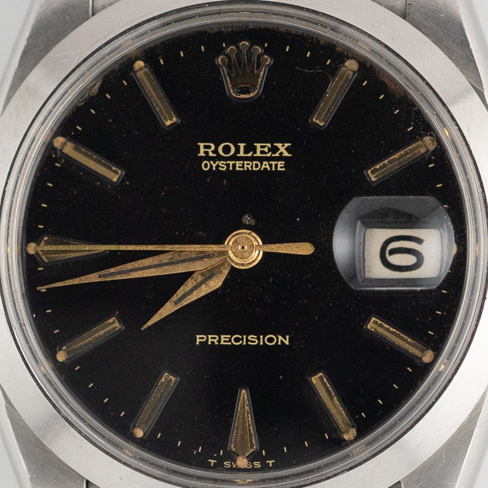 ROLEX OYSTERDATE Re.6694 Black Gilt Dial