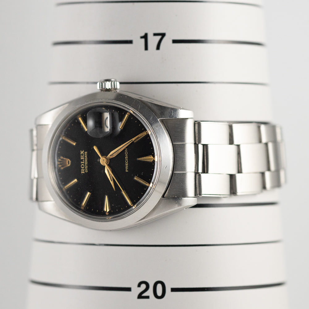 ROLEX OYSTERDATE Re.6694 Black Gilt Dial