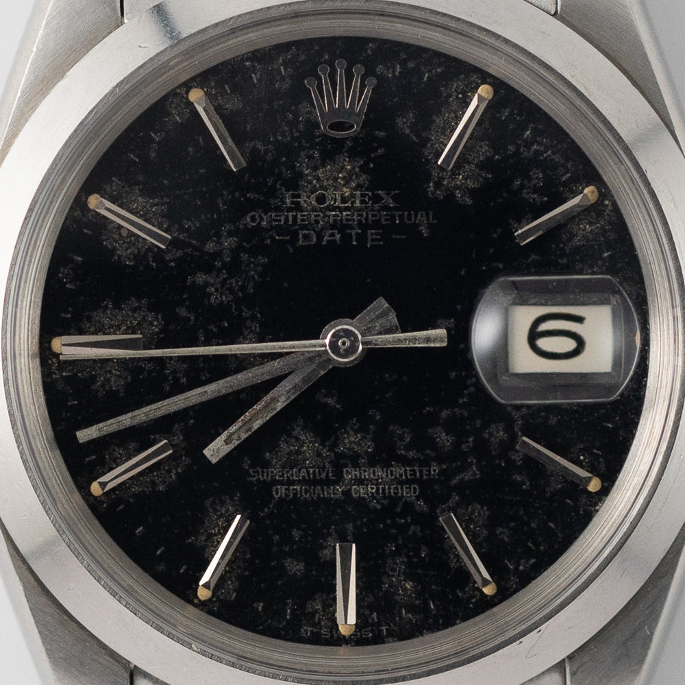 ROLEX OYSTER PERPETUAL DATE Ref.1500 Black Gilt Dial