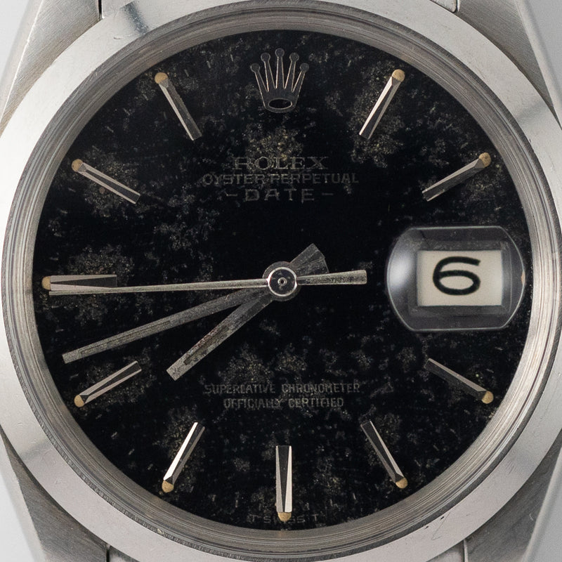 ROLEX OYSTER PERPETUAL DATE Ref.1500 Black Gilt Dial