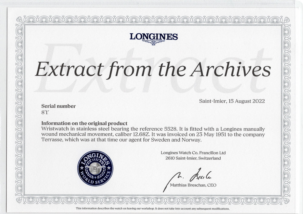 LONGINES Ref.5528 Jumbo Sei-tacche Case