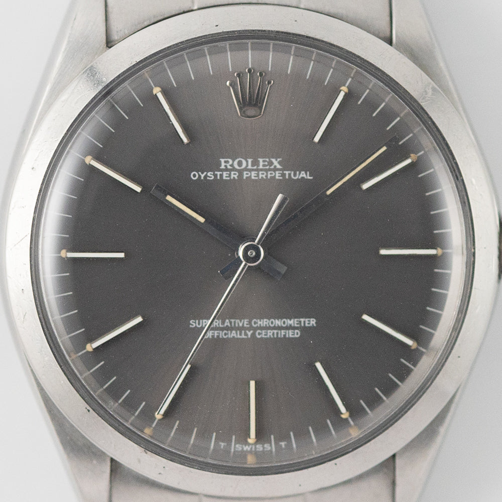 ROLEX OYSTER PERPETUAL Ref.1002 Gray Dial Long Minute