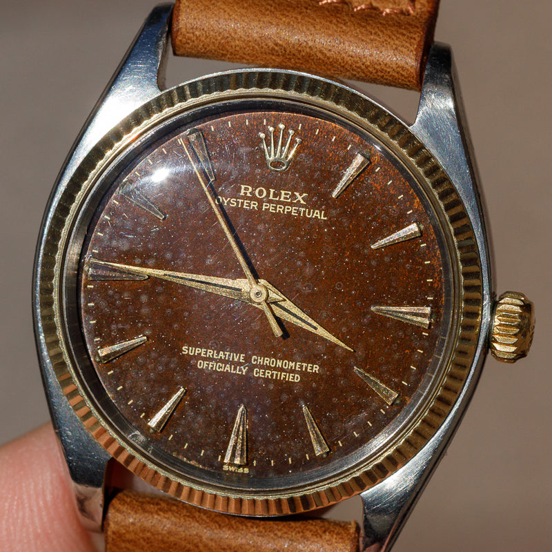 ROLEX OYSTER PERPETUAL Ref.1005 Tropical Brown Dial