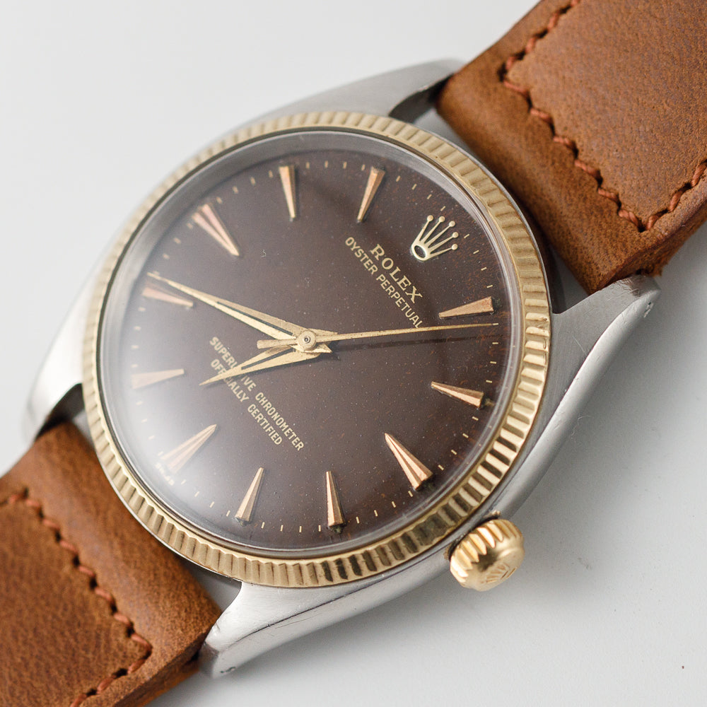 ROLEX OYSTER PERPETUAL Ref.1005 Tropical Brown Dial
