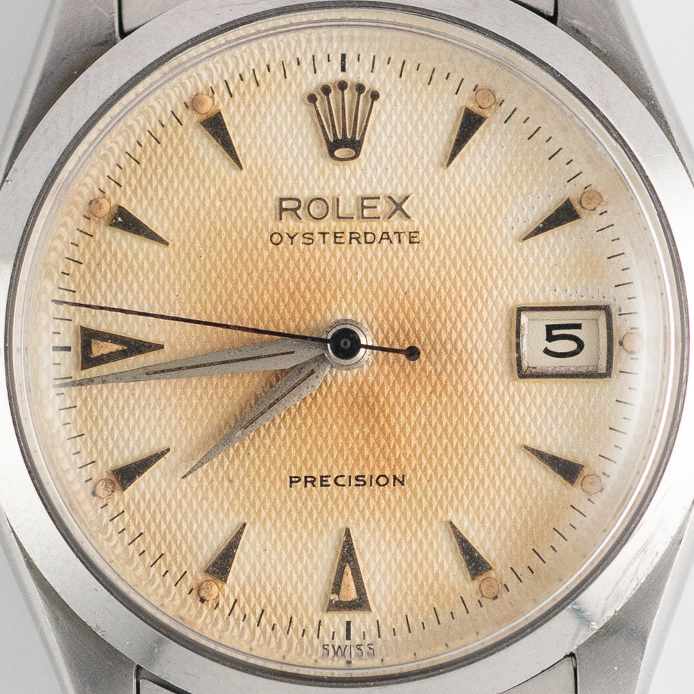 ROLEX OYSTERDATE Ref.6294 Guilloche Dial
