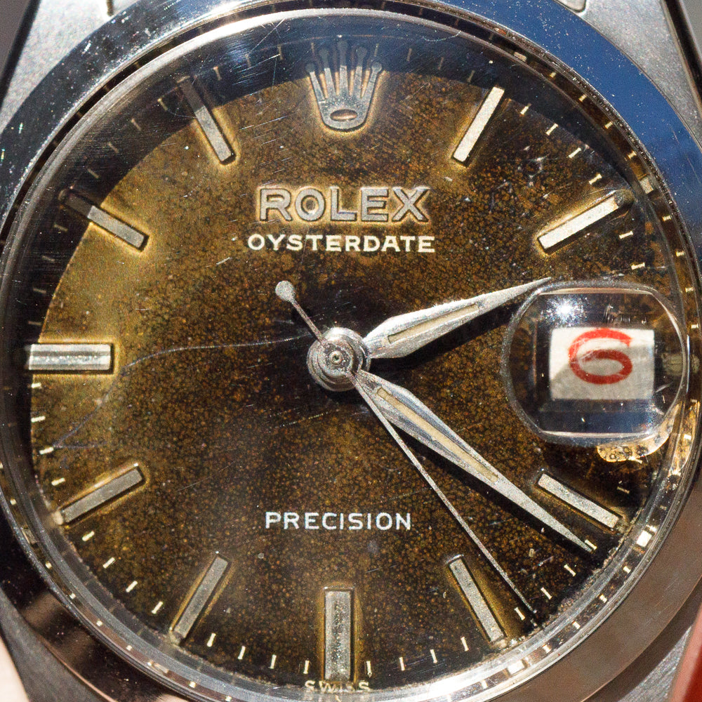 ROLEX OYSTERDATE Ref.6466 Black Gilt Dial