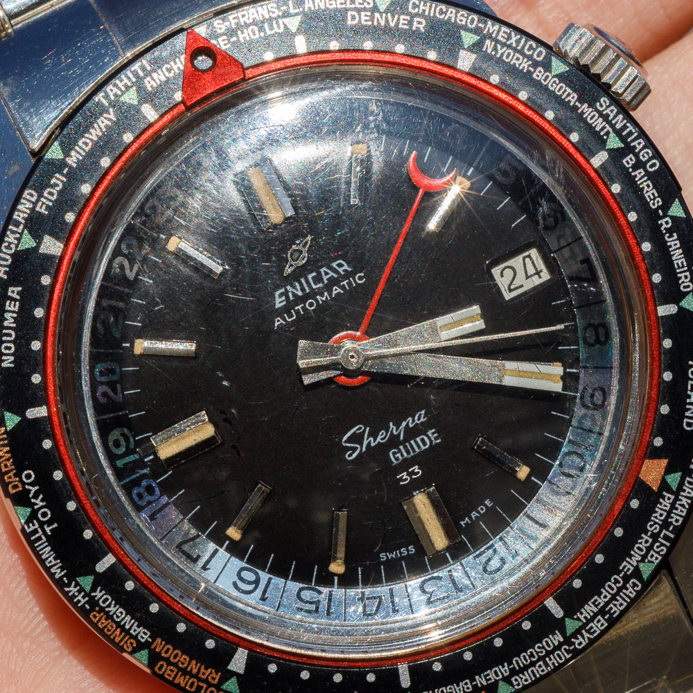 ENICAR Sherpa GUIDE 33 MK2 Ref.126/001 7-63 world time