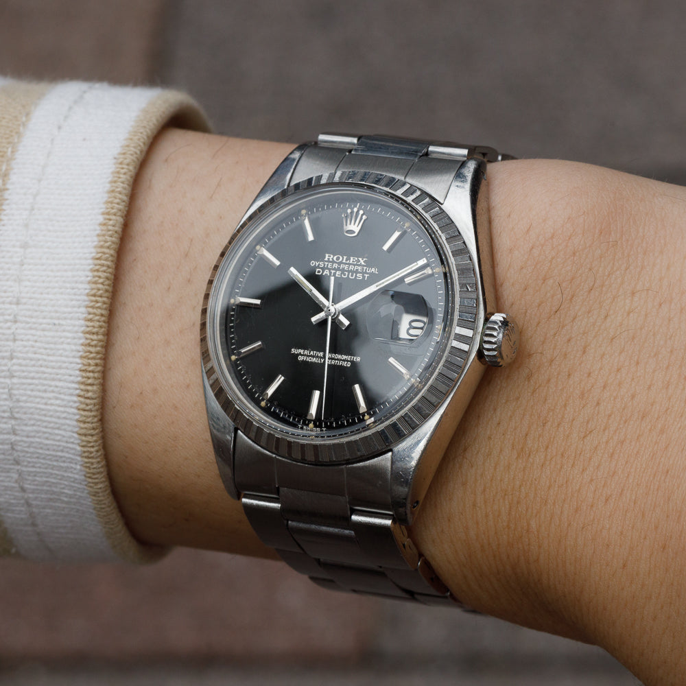 ROLEX DATEJUST Ref.1603 Black Gilt Dial