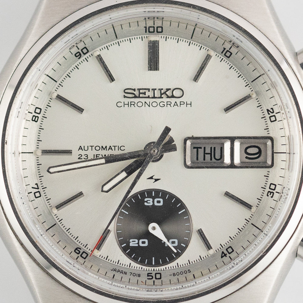 SEIKO Chronograph Ref.7018-8000 Flyback One Eyed Panda – TIMEANAGRAM