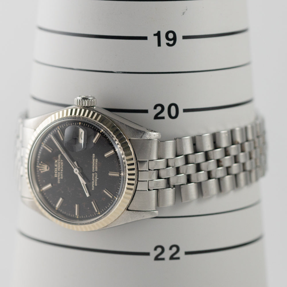 ROLEX DATEJUST Ref.1601 Black Gilt Patina Dial