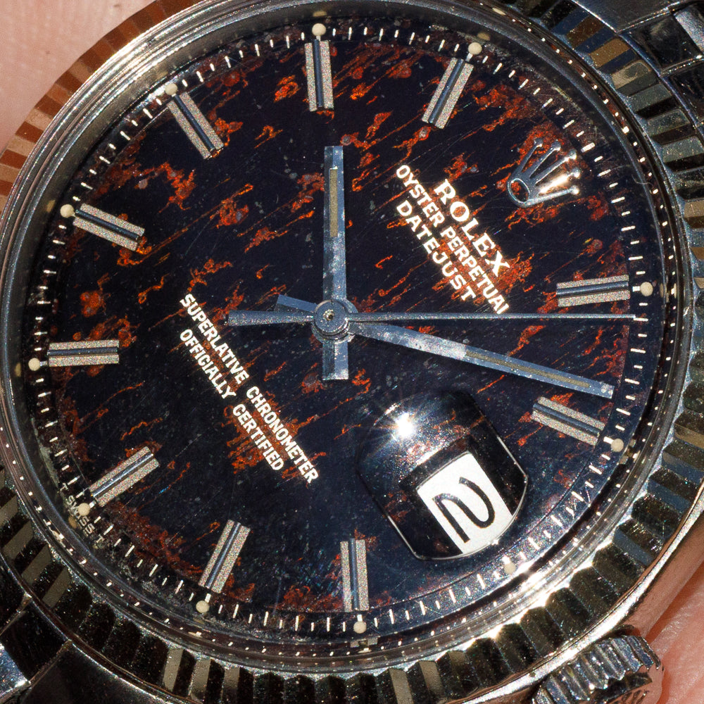 ROLEX DATEJUST Ref.1601 Black Gilt Patina Dial