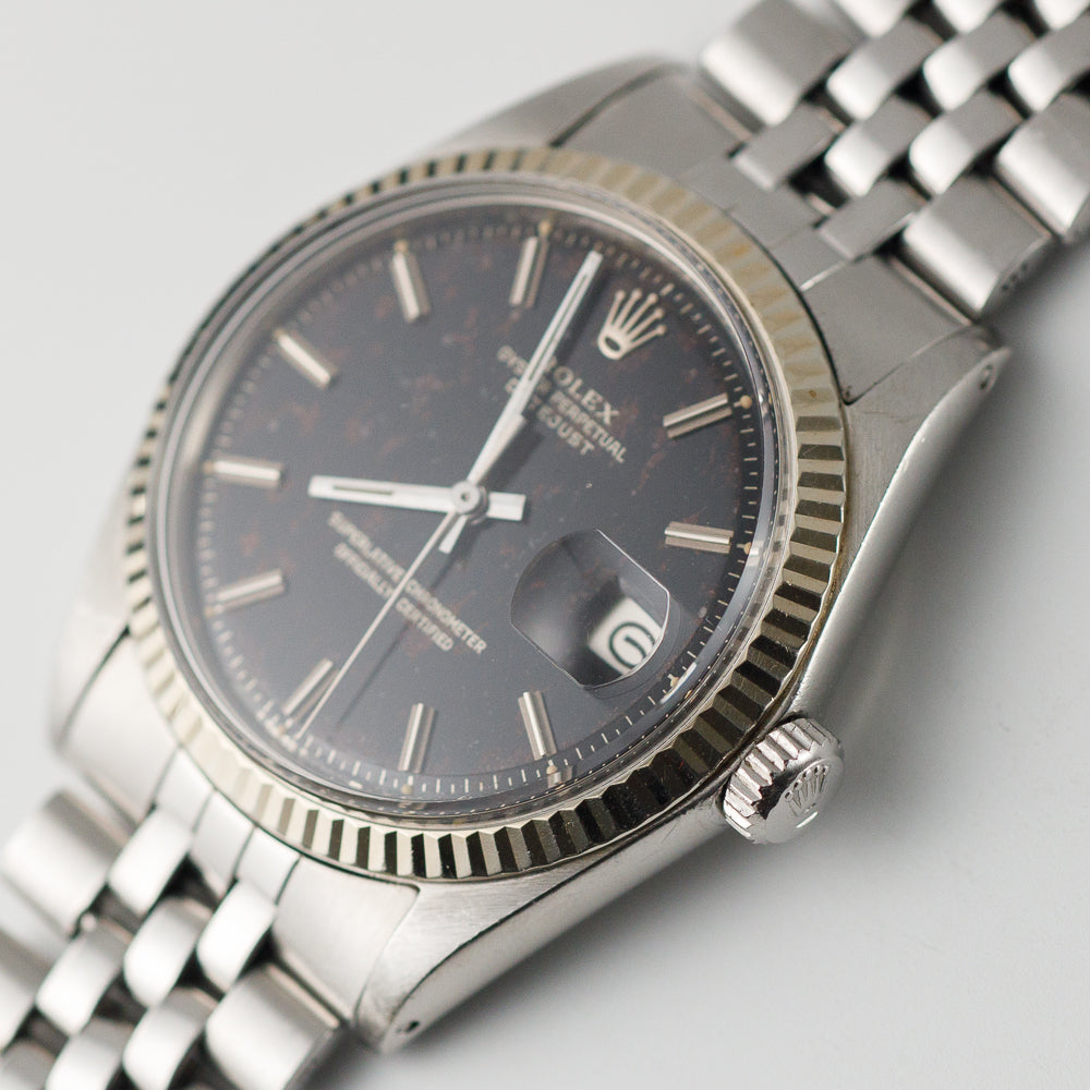 ROLEX DATEJUST Ref.1601 Black Gilt Patina Dial