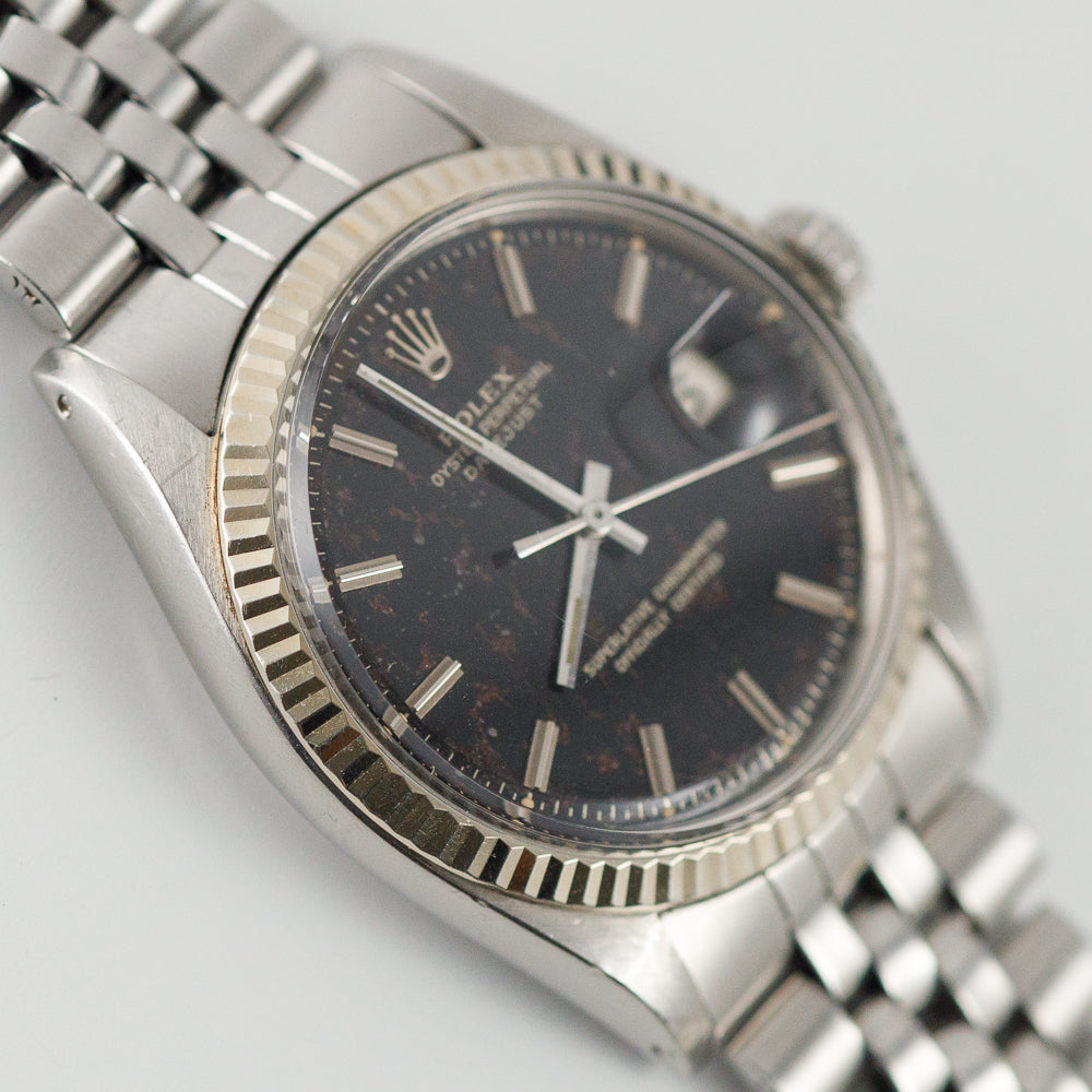 ROLEX DATEJUST Ref.1601 Black Gilt Patina Dial