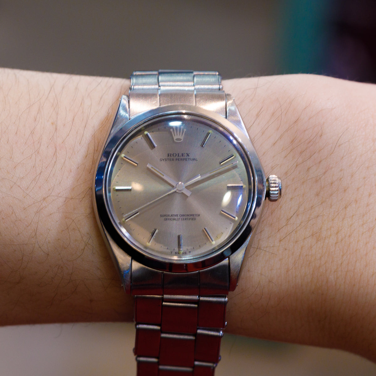 ROLEX OYSTER PERPETUAL Ref.1002 Brown Color Dial