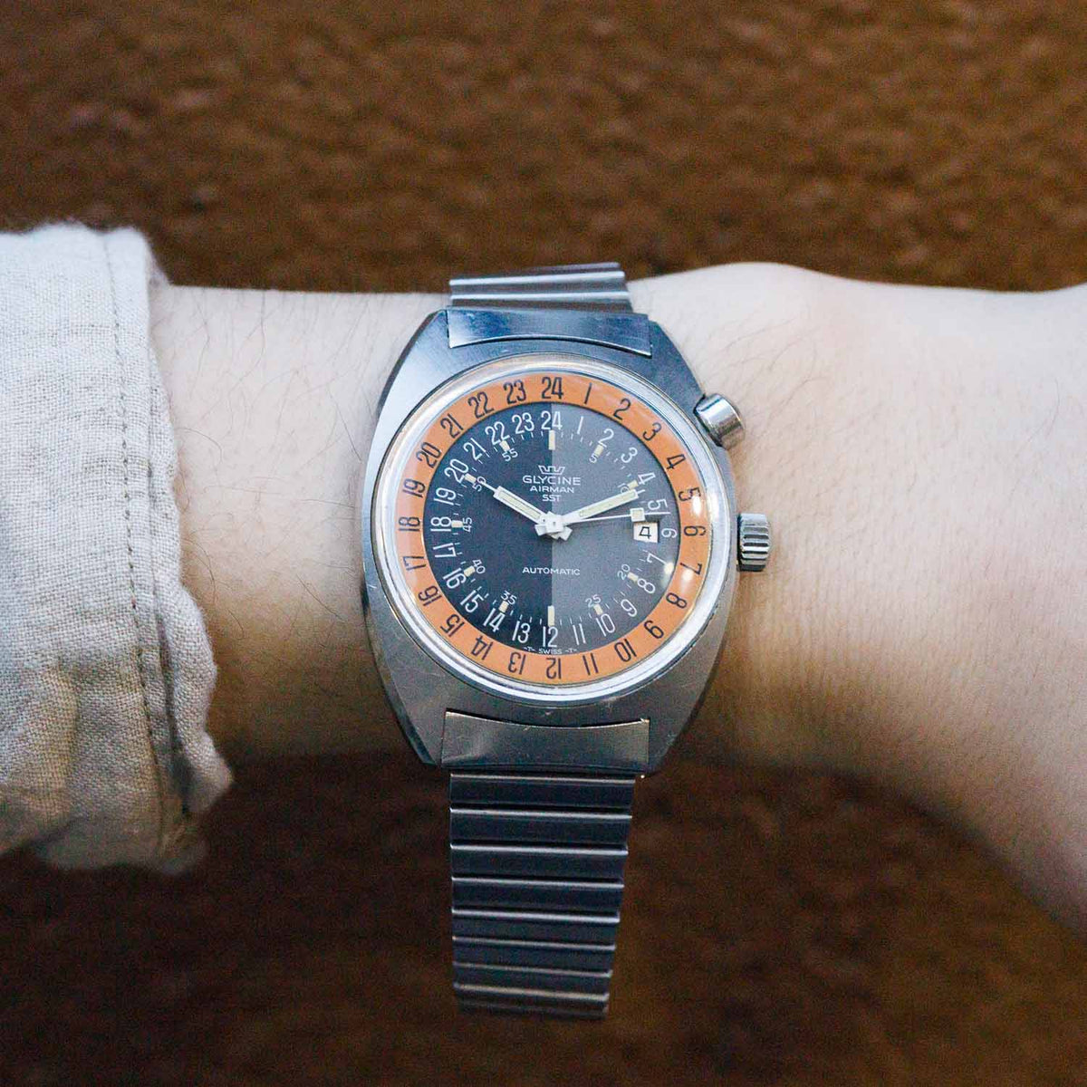 GLYCINE Airman SST Ref.323 1219 Pumpkin