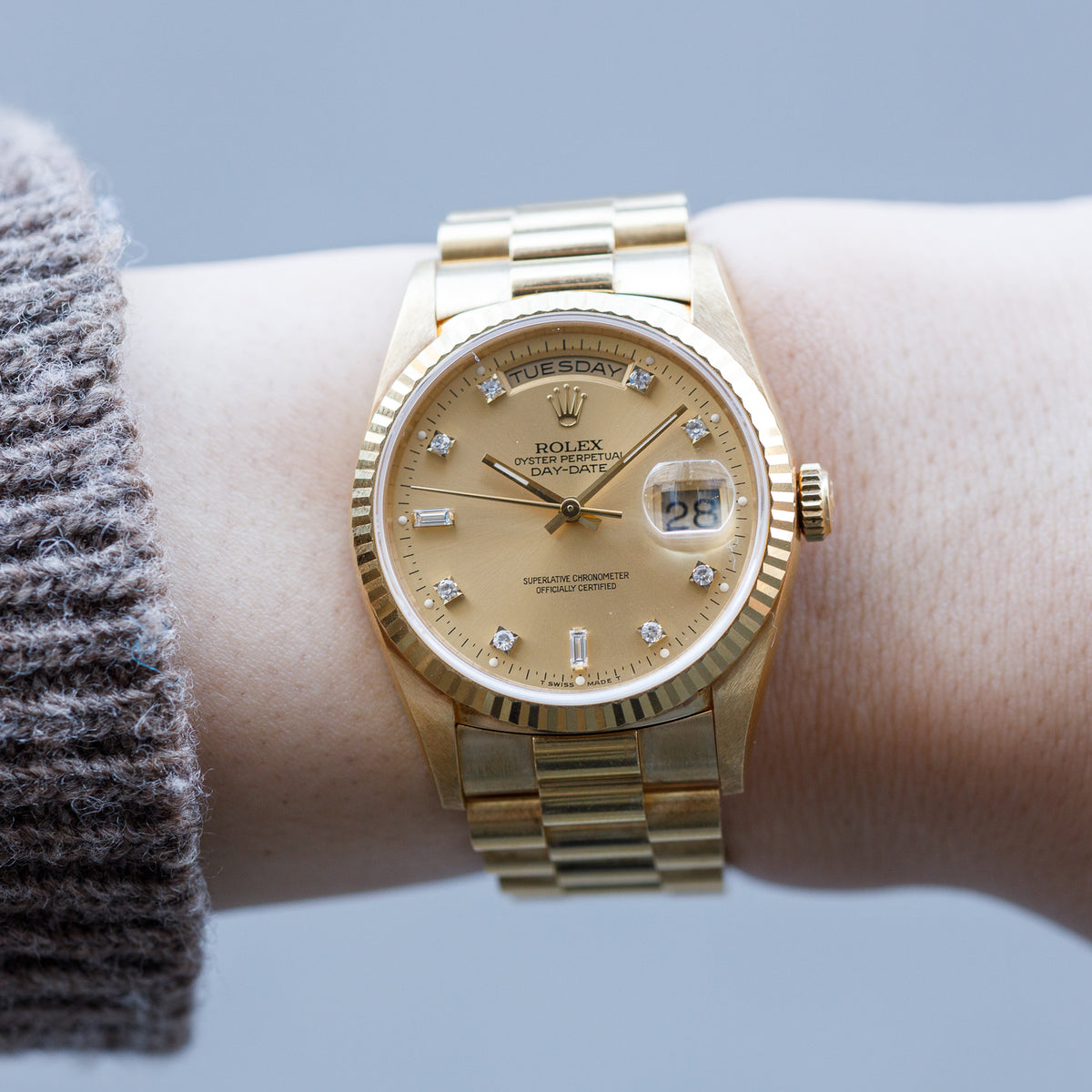 ROLEX DAY-DATE Ref.18238 10 Points Diamond