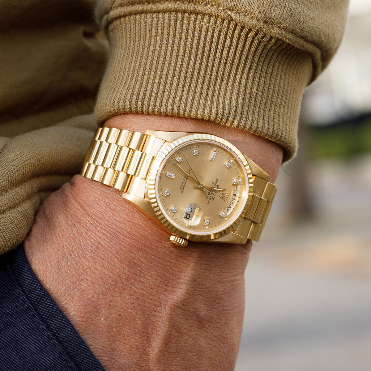 ROLEX DAY-DATE Ref.18238 10 Points Diamond
