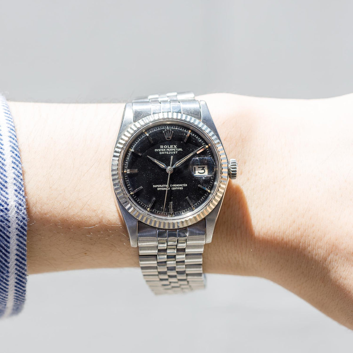ROLEX DATEJUST Ref.1601 Black Gilt Dial