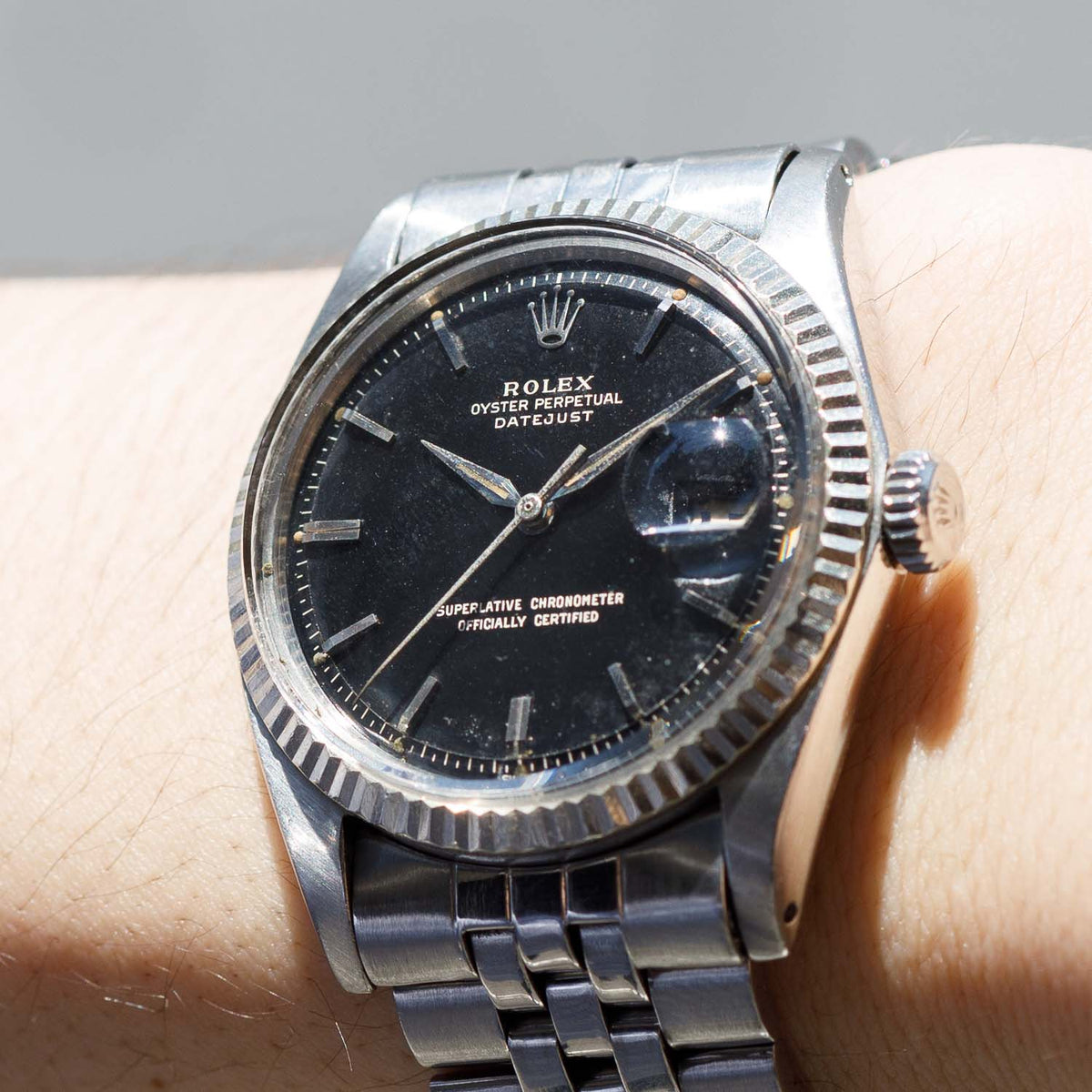 ROLEX DATEJUST Ref.1601 Black Gilt Dial