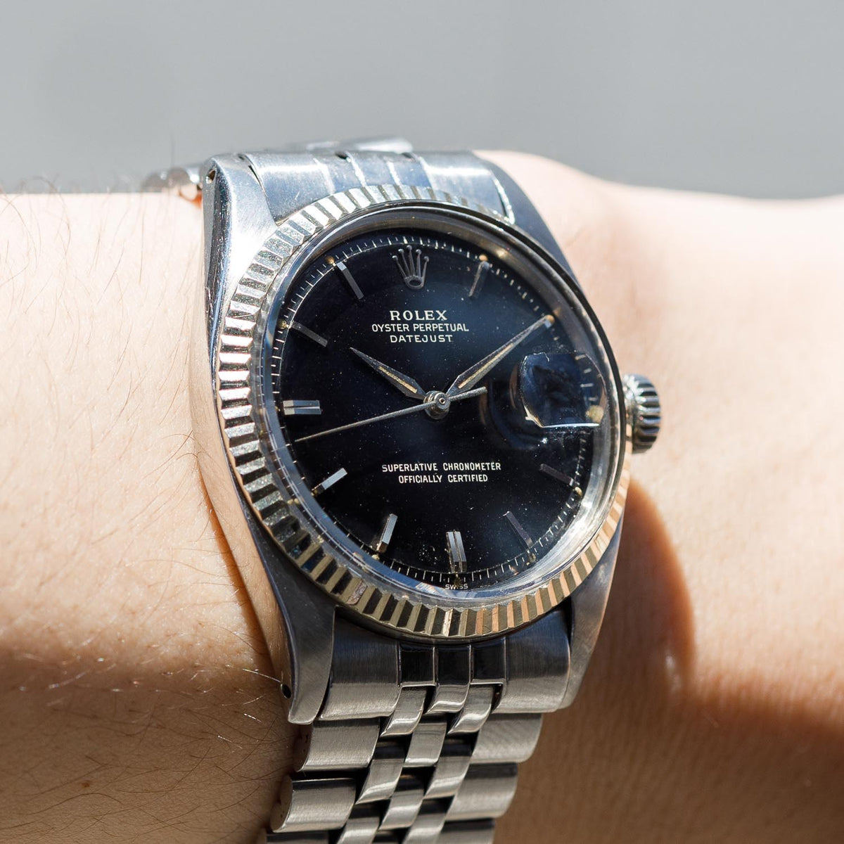 ROLEX DATEJUST Ref.1601 Black Gilt Dial
