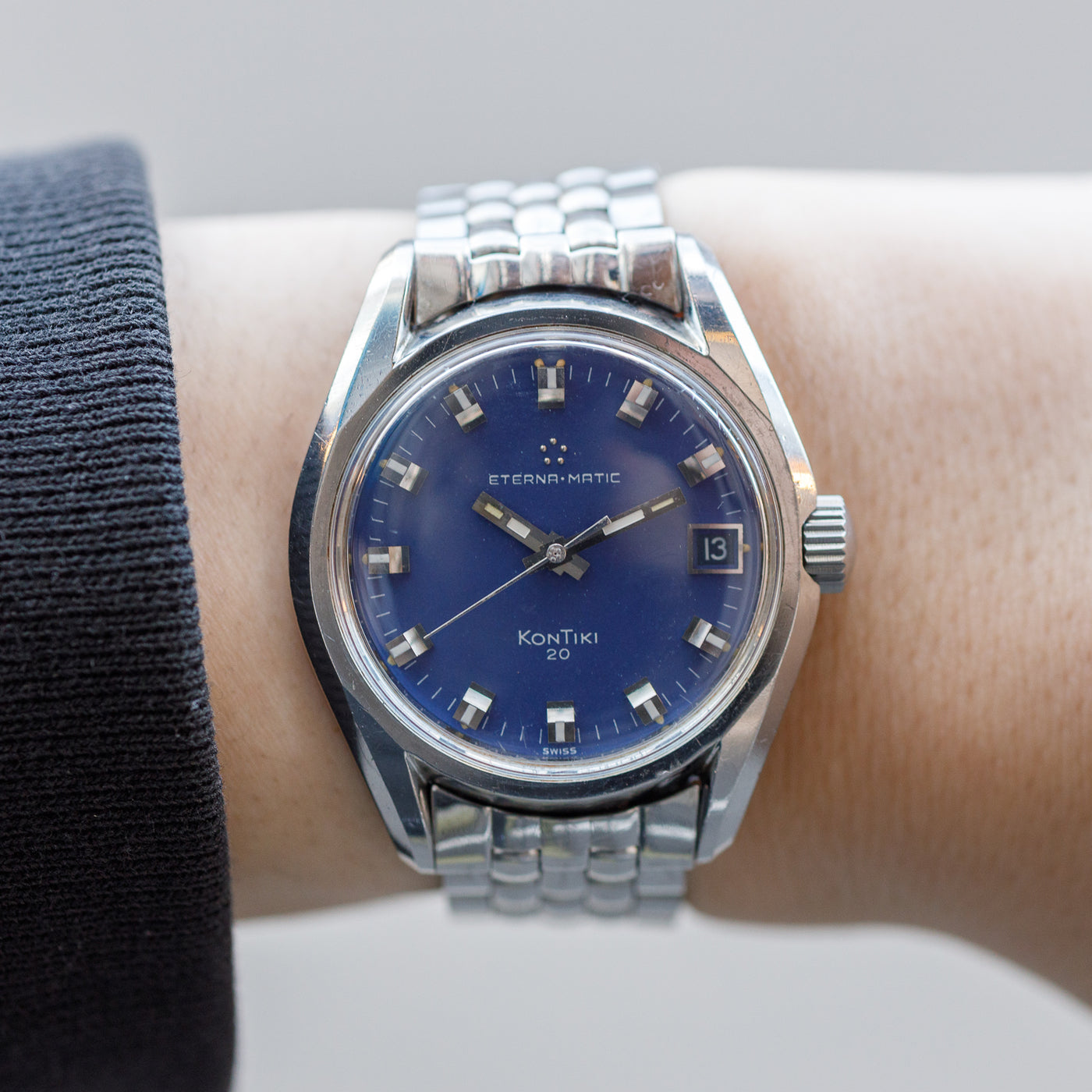 ETERNA KonTiki 20 Ref.130FTT Salvia Blue Dial – TIMEANAGRAM