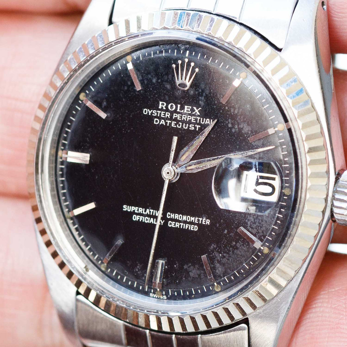 ROLEX DATEJUST Ref.1601 Black Gilt Dial