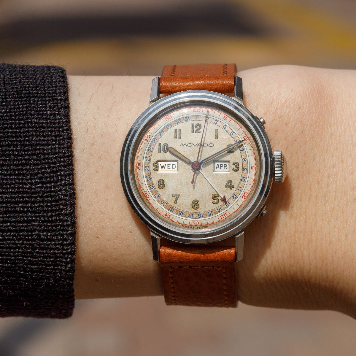 MOVADO Ref.14819 Triple Calendar Step Bezel